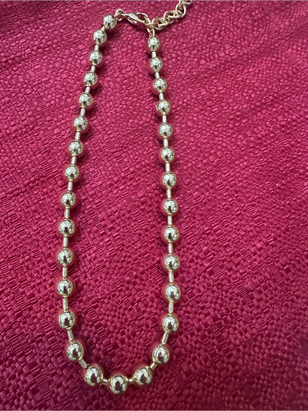 Classic Gold tone Bead Necklace - Women's Jewelry